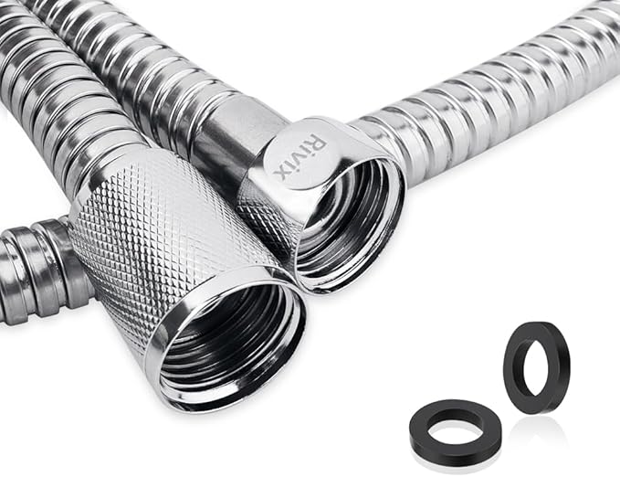 Shower Hose, 70 Inches Extra Long Stainless Steel, Shower Hose Replacement Stainless Steel Hand Held Shower Hose for Shower Head with hose Plated Nut &Stainless Steel Insert