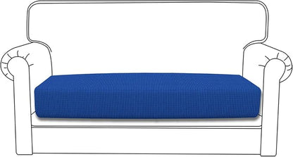 Easy-Going Stretch Loveseat Cushion Cover Sofa Cushion Furniture Protector Sofa Seat Sofa Slipcover Sofa Cover Soft Flexibility with Elastic Bottom(Loveseat Cushion, Classic Blue)