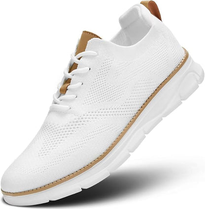 9.5 Kundork Men's Casual Dress Shoes Comfort Walking Shoes Mesh Knit Lightweight Breathable Sneakers