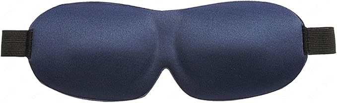 Eye Blindfold Relaxed Travel Sleep Eye Cover Stretchy with Fastener Tape Useful Pain-Free Navy Blue