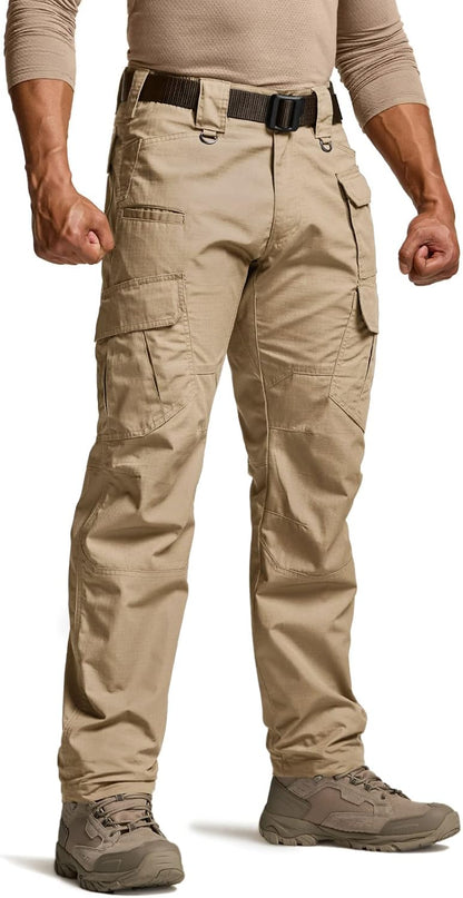 CQR Men's Tactical Pants, Water Resistant Ripstop Cargo Pants, Lightweight EDC Work Hiking Pants, Outdoor Apparel