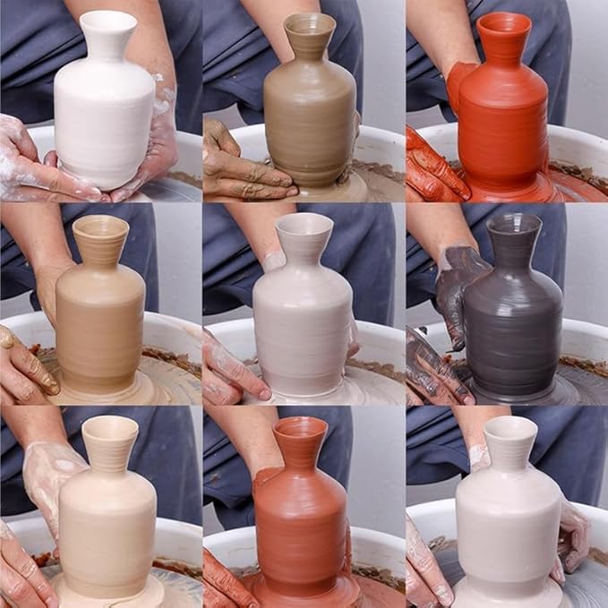 Mid High Fire White Stoneware Clay for Pottery, Cone 5-10, Moist De-Aired Clay for Wheel Throwing, Hand Building, Sculpting  Great for All Skill Levels, 5 lbs