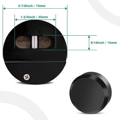 1 Piece Hidden Shackle Padlock, Heavy Duty Puck Lock for Trailers, Van Locks Keyed Alike Trailer Puck Padlocks with Enlarged Puck Lock for Vans, Black (Cosmetic Scratches)