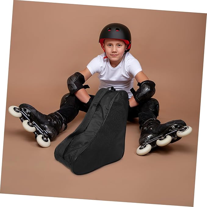 Skate Bag for Roller Skates Storage Pouch Zippered Skating Shoe Holder for Ice Skates and Inline Skates Comfortable and Easy to Clean Design
