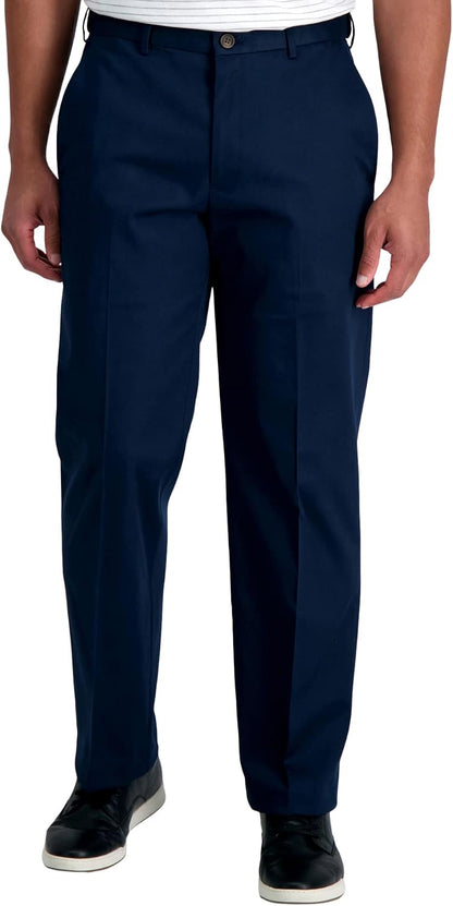 Haggar Men's Premium No Iron Khaki Classic Fit Flat Front Casual Pant (Regular and Big & Tall Sizes) .