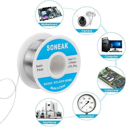 6040 Tin Lead Solder With Rosin Core For Electrical Soldering 1.0mm 50g