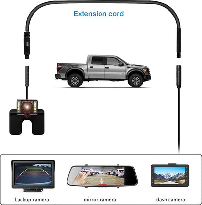 YQMAJIM 4 Pin 6.5 Ft Dash Cam Rear View Backup Camera Reverse Car Recorder Cable Extension Cord (4 pin 6.5ft)