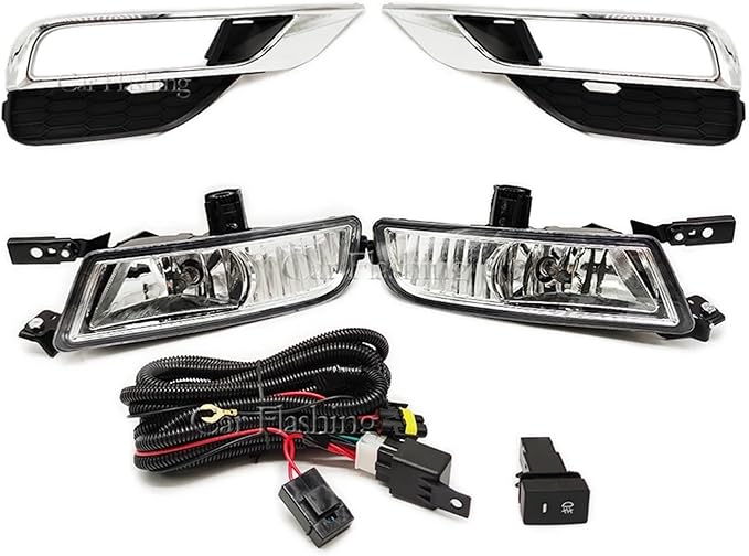 Auto Parts Fit for Honda Fit for CR-V 2015 2016 Front Bumper Fog Light Daytime Running Lamp Frame Trim Cover Hood Foglight Foglamp Nice-Looking(Asia Model,Only R Fog)