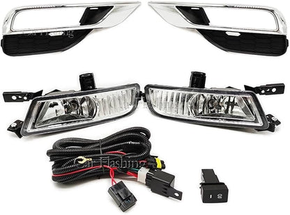 Auto Parts Fit for Honda Fit for CR-V 2015 2016 Front Bumper Fog Light Daytime Running Lamp Frame Trim Cover Hood Foglight Foglamp Nice-Looking(Asia Model,Only R Fog)