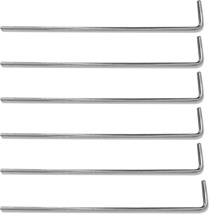 Tent Stakes Yard Camping Stakes Heavy Duty, Metal Garden Edging Fence Hooks for Tarp, Inflatable, Outdoor Christmas Decorations (7'' x10pcs)
