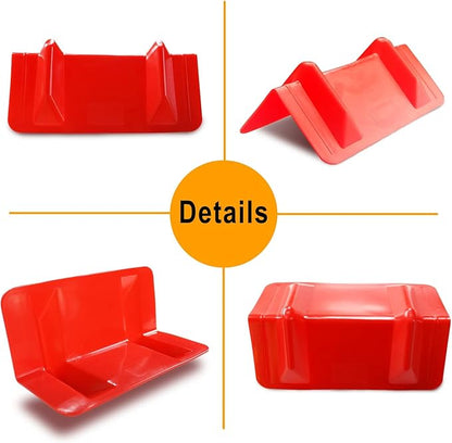 ENJ 20 Pack Flatbed Edge Protectors for Cargo Loads Corner Protectors Flatbed Used Together with Webbing to Protect Cargo, Red