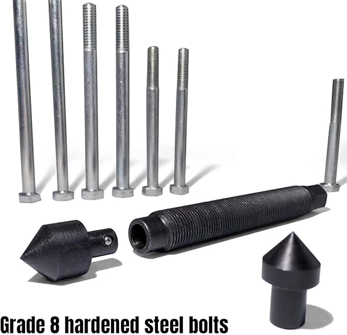 Thorstone 46pcs Harmonic Balancer Puller Set, Steering Wheel Flywheel Crankshaft Pulley Puller