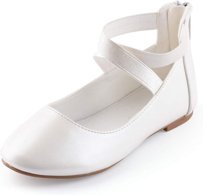 Nova Utopia Toddler Little Girls Dress Ballet Ankle Strap Flat Shoes .
