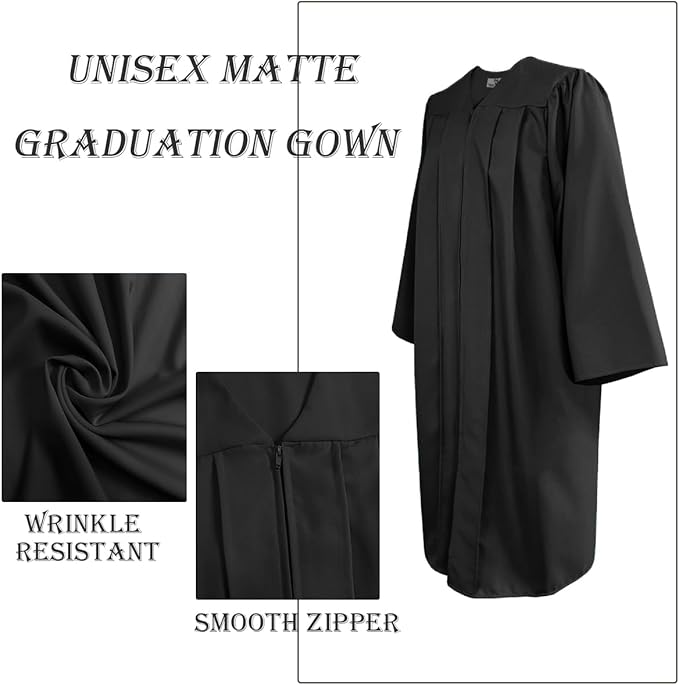 Happy Secret Matte Choir Robes for Church Adults Graduation Gown Baptismal Robes