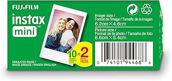 FUJIFILM Instax Mini Instant Film Twin Pack (White), 20 photos