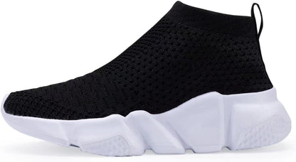 Size 23 Eu kids YAVY Kids Sneakers for Boys Tennis Shoes Girls Sock Sneakers for Kids Slip on Shoes Breathable high top Athletic Lightweight Walking Running Shoes