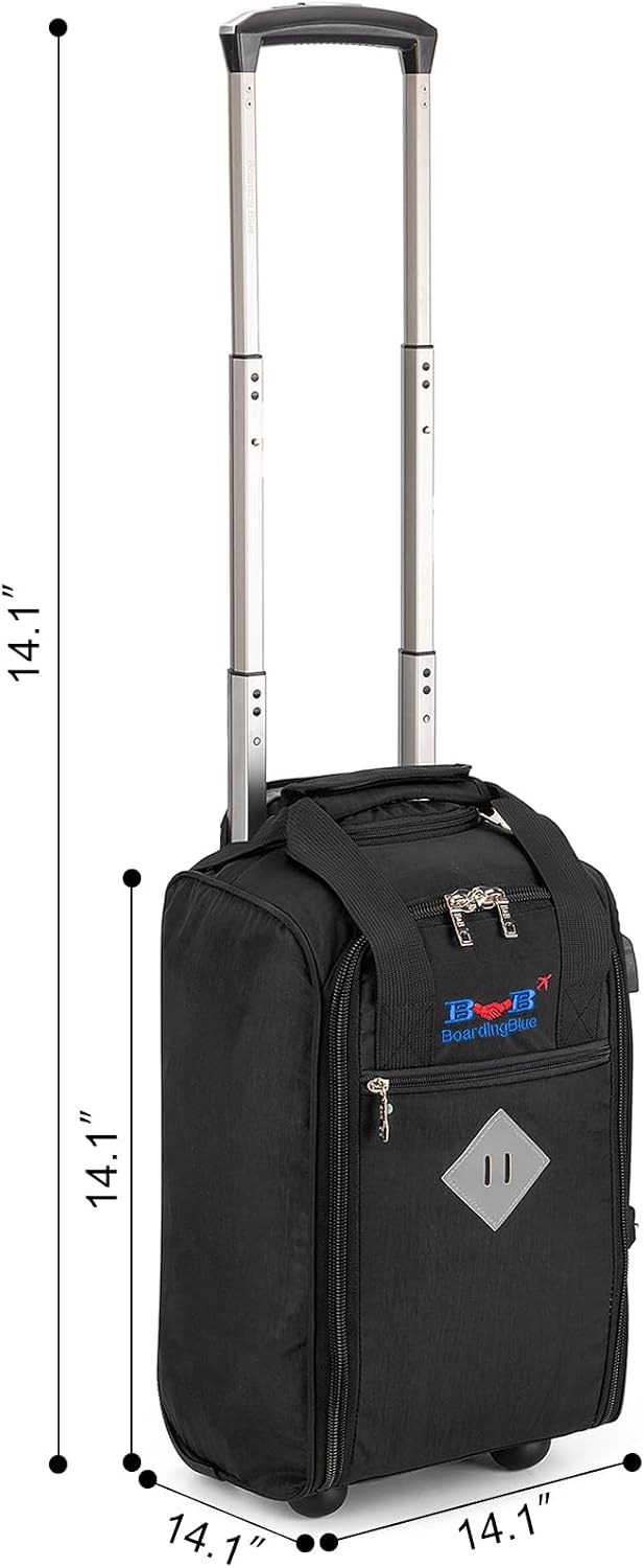 17x10x9 Inches Rolling Personal Item Under Seat Travel Bag Suitable For United Airlines, Not Suitcase, Rolling Travel Bag Design