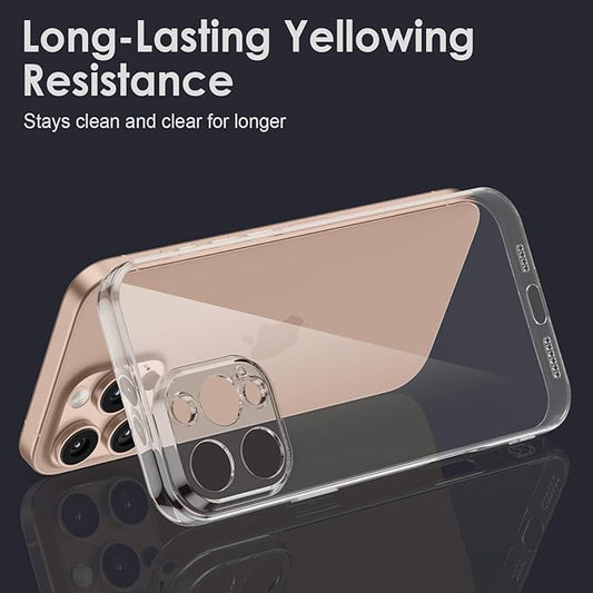 Shamo's Transparent TPU Case for iPhone 16 Pro Ultra thin, shockproof, does not yellow, scratch resistant, compatible with wireless charging, precise cutouts, grip