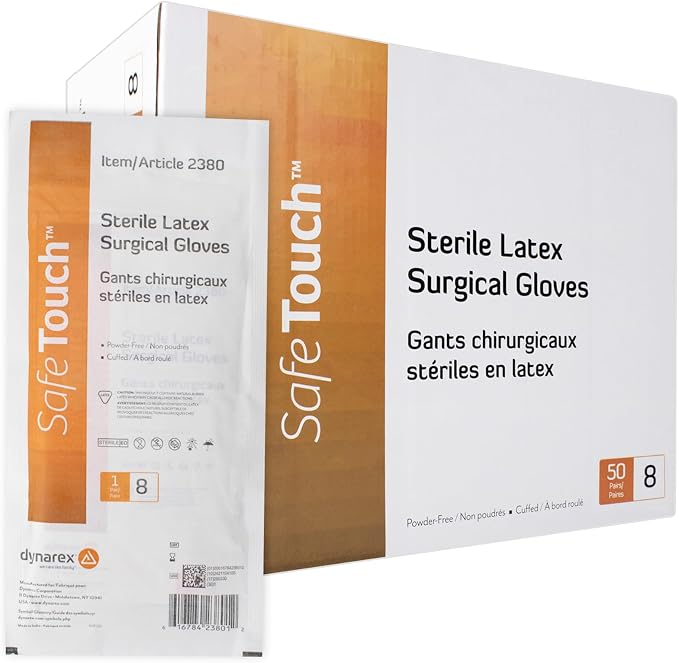 Powder Free Latex Surgeon/Surgical Gloves, Size 8,(3) Size 7/50 (9)