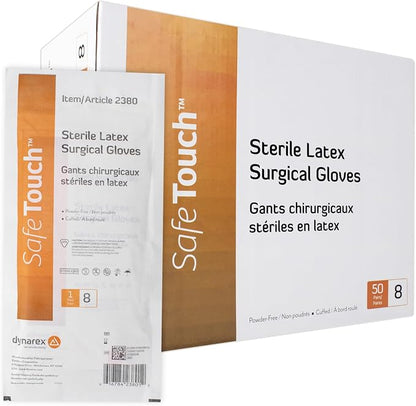 Powder Free Latex Surgeon/Surgical Gloves, Size 8,(3) Size 7/50 (9)