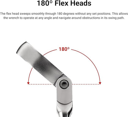 TEKTON 12 mm Flex Head 12-Point Ratcheting Combination Wrench  WRC26412
