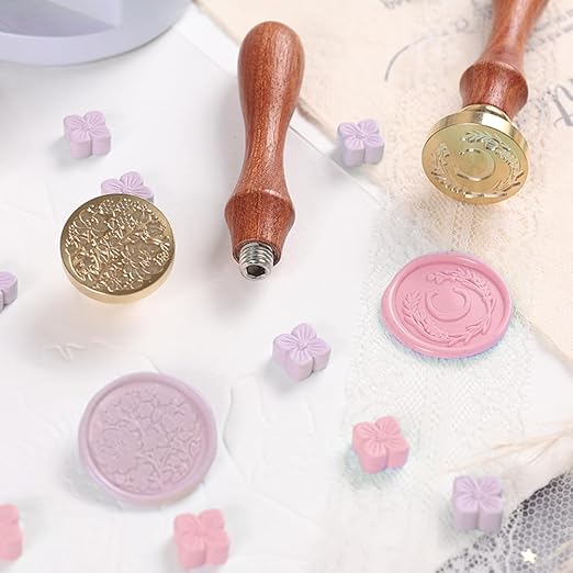 Initial Letter Alphabet C Sealing Wax Stamp with Flower Wax Stamp for Wedding Invitation Gift Wrap Envelopes Christmas Card