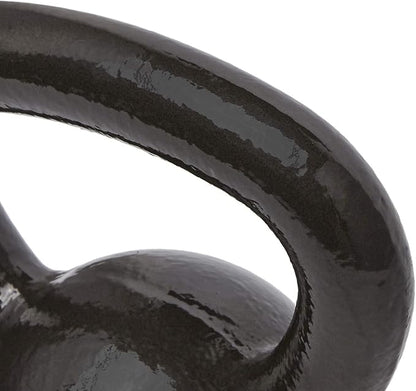 15 lb Kettlebell for Strength Training, Textured Wide Handle, Dark Gray (Actual product is dark gray)