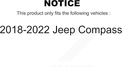 TEC Front Rear Ceramic Brake Pads Kit Replacement For 2018-2022 Jeep Compass KTC-100610