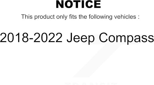 TEC Front Rear Ceramic Brake Pads Kit Replacement For 2018-2022 Jeep Compass KTC-100610