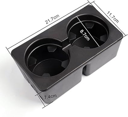 Dual Cup Holder Insert Compatible for Cadillac GMC Replacement for Chevy 07-14 Front Floor Part 19154712