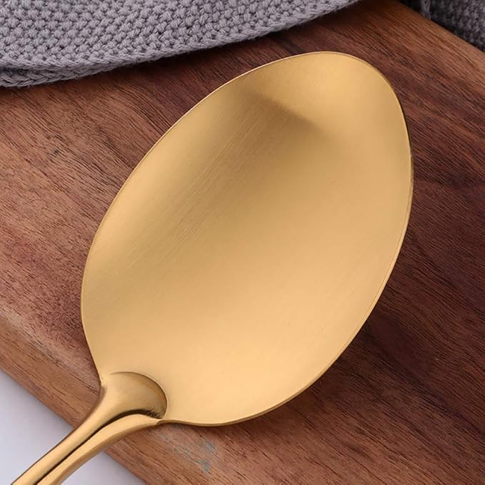 Serve Spoon,Gold 14.69 inch Long Handle Cooking Utensil Kitchen Tool by BUY THINGS!