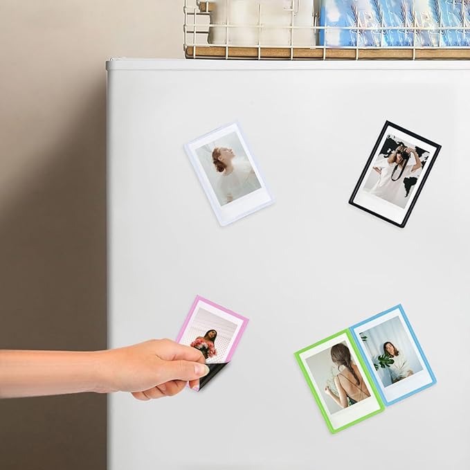 Magnetic Picture Holder 5PCS Magnetic Picture Frames PP 3 Inch Photo Sleeve Picture Holder for Home Refrigerator Decor for 2.2x3.3in Photos