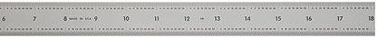 Mitutoyo 182-161, Steel Rule, 24" (4R), (18, 116, 132, 164"), 364" Thick X 1316" Wide, Satin Chrome Finish Tempered Stainless Steel