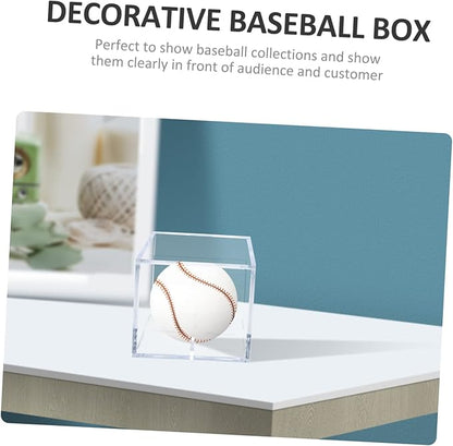 Baseball Display Case Acrylic Box for Baseball Balls Desktop Accessory