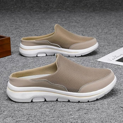 LLTMALL Men's Backless Mesh Walking Mules Shoes Comfort Slip on Garden Clog Slippers.