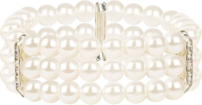 Cizoe 1920s Flapper Gatsby Costume Accessories Set 20s Flapper Headband Vintage Pearl Necklace Gloves