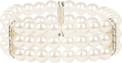 Cizoe 1920s Flapper Gatsby Costume Accessories Set 20s Flapper Headband Vintage Pearl Necklace Gloves