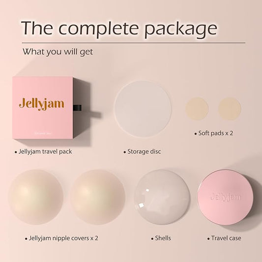 Nipple Petals Cover- Sticky Silicone Nipple Pasties for Girl, Women with Soft Pad, Storage Disc and Travel CasePack