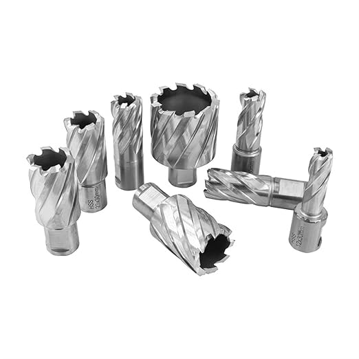 Shank HSS Annular Drill Bit 12-42x30mm TiN Coated Hollow Drill Bit for Metal Cutting Weldon Shank Core Drill Bit (20x30mm)