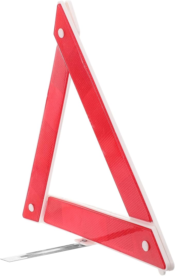 Roadside Kit 2pcs Reflective Car Stop Sign Safety Triangle Foldable Tripod Night Visibility