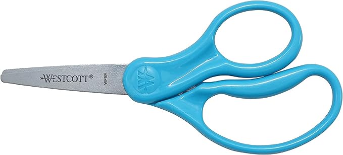 Westcott Right- & Left-Handed Scissors For Kids, 5'' Pointed Safety Scissors, Assorted, 12 Pack (13141)