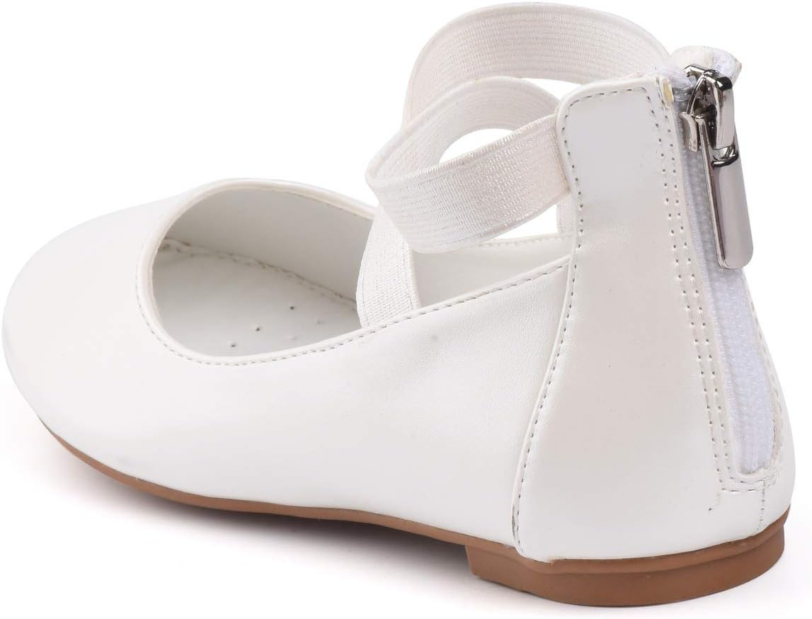 Nova Utopia Toddler Little Girls Dress Ballet Ankle Strap Flat Shoes .