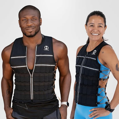Hyperwear HyperVest ELITE Adjustable Weighted Vest for Women and Men — Thin Steel Weights, Stretch CORDURA Fabric — Weight Vest for Walking, Running, Strength Training
