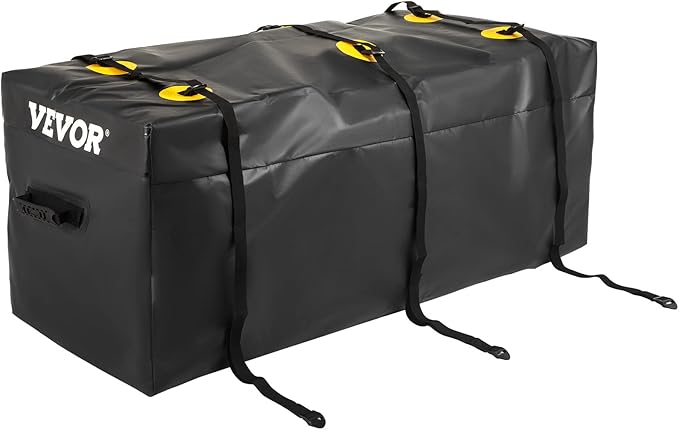 VEVOR Hitch Cargo Carrier Bag, Waterproof 840D PVC, 59"x24"x24" (20 Cubic Feet), Heavy Duty Cargo Bag for Hitch Carrier with Reinforced Straps, Fits Car Truck SUV Vans Hitch Basket