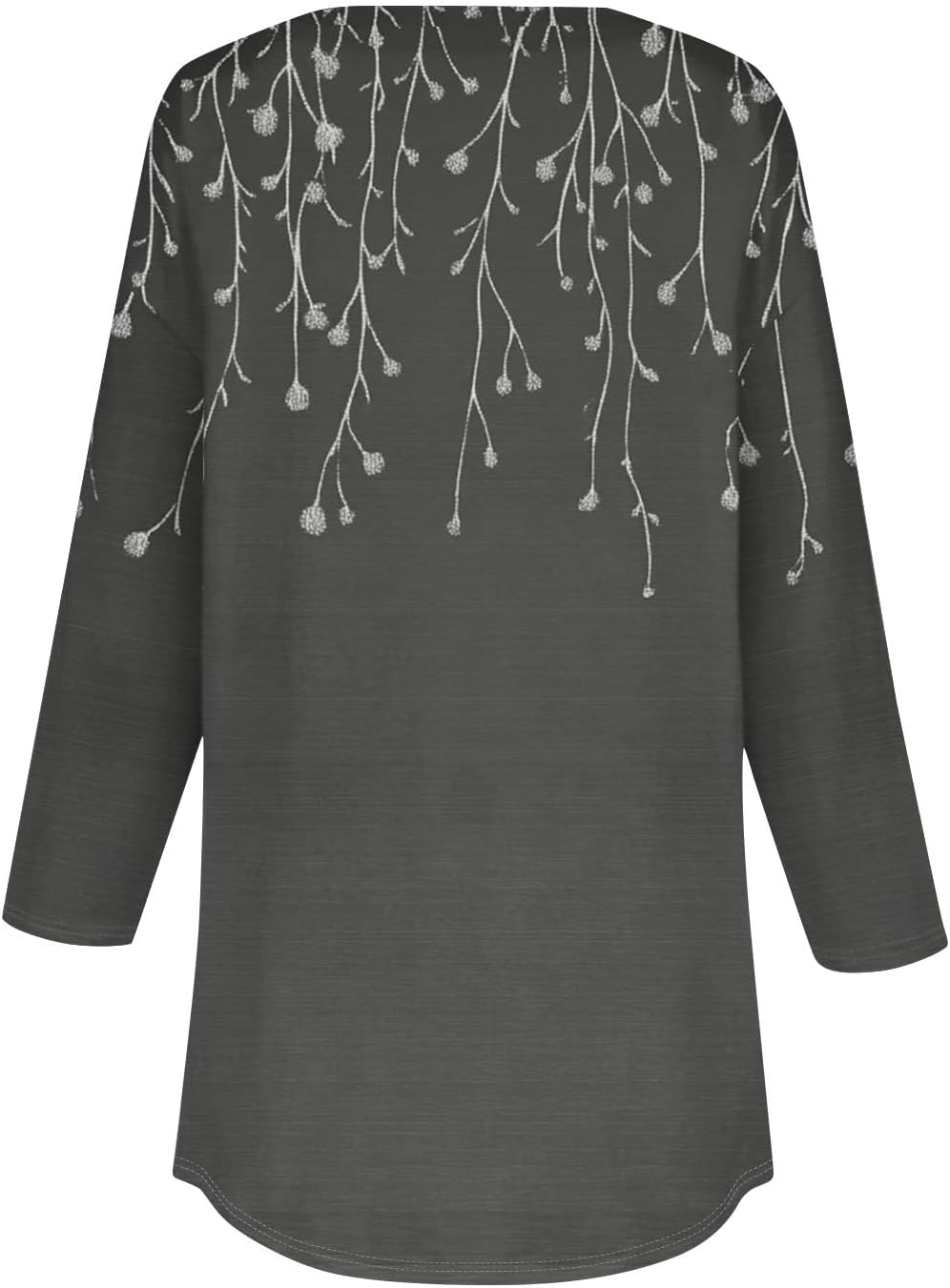 3/4 Length Sleeve Henley Shirts For Women Henley Spring Button Down Tops Baggy V Neck Blouses