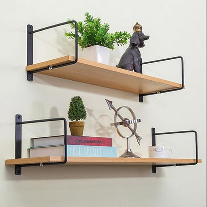 Heavy Duty Shelf Brackes,Metal Shelve Bracket for Wall,8mm Floating Shelf Brackets for Indoor Or Outdoor Shelving(Gray,15cm5.9in)(Black,15cm5.9in)