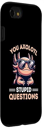 iPhone SE (2020)  7  8 Funny Kids Girl Boy  Cute Kawaii Axolotl Stupid Questions Case