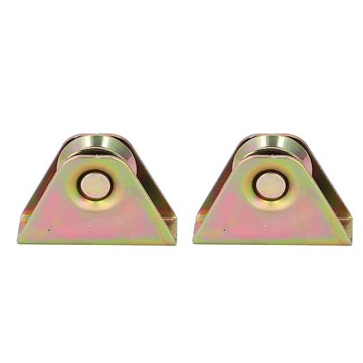 V Groove Track Roller, Abrasion Galvanized Alloy Steel 2PCS Removable Rustproof 150kg Load Bearing V Groove Wheel Pulley for Motorized Doors