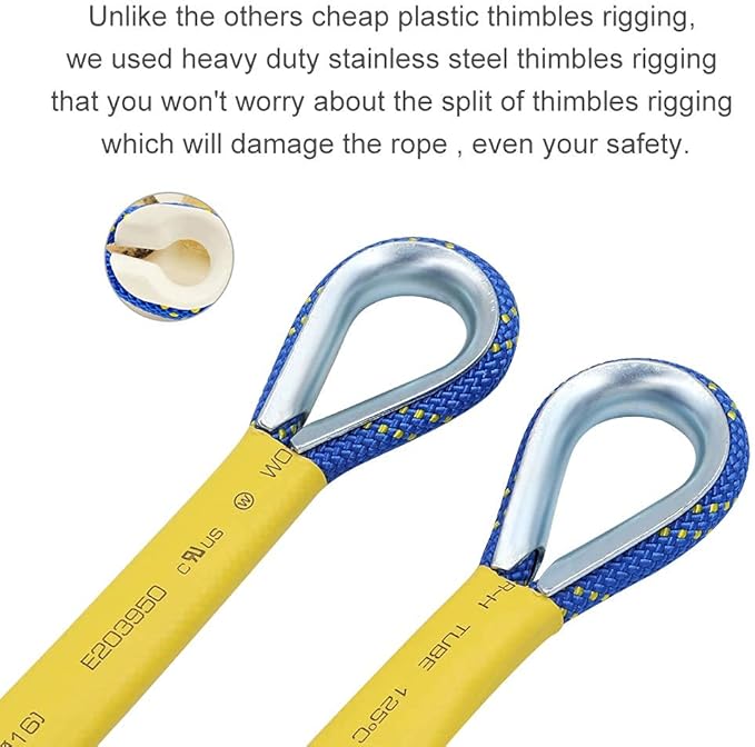 X XBEN Outdoor Climbing Rope 10M(32ft) 20M(64ft) 30M(96ft) 50M(160ft) 70M(230ft) 152M(500FT) 352M(1000FT) Static Rock Climbing Rope for Escape Rope Ice Climbing Equipment Fire Rescue Parachute
