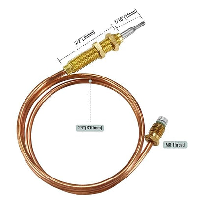 Thermocouple F273117 for Propane Tank Top Heaters, Patio Thermopile Replacement for Mr. Heater Models (MH12CMH24TMH42T)